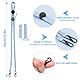 Masken Verstellbare Lanyard 10pcs,Maskenband Verstellbar 33cm,Mundschutz Lanyard Umhängeband,Maskenhalterung,Für Face Shield und Schutzbrille,Für Relieving Langzeit Tragen Ears’ Pressure(5 Farben）