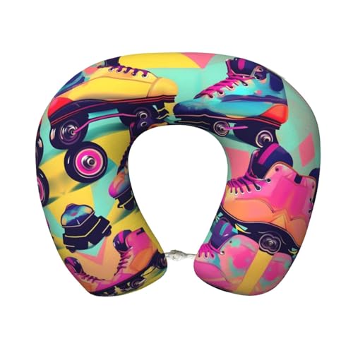 Almohada espuma viscoelástica U para viaje negro miniatura 1