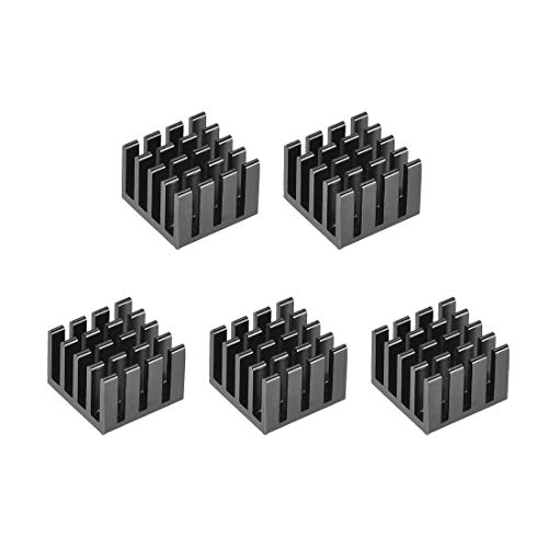 uxcell Electronic Radiators Heatsink for MOS GPU IC Chip Black 14 x 14 x 10 mm 5pcs