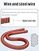 Silicone Ducting - Steel Wire Reinforced Fiberglass Fire Retardant Flex Hose for Fume Extraction, Dust Removal & Industrial Ventilation(22cm,157.48in/400cm)