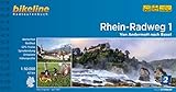  Rhein-Radweg 1: Andermatt - Basel GPS-Tracks-Download, wetterfest/reißfest (Bikeline Radtourenbücher): Von Andermatt nach Basel, 1:50.000, 425 km