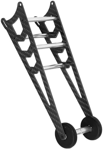 hopsupRC RC Carbon Adjustable Wheelie Bar Kit Tail Wheel Head up Wheel Upgrades Part for 1/10 Slash,Rustler,Bandit,Stampede VXL 2WD,Carbon Adjustable Wheelie Bar w/Mount Hops Up, Black