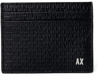 Armani Exchange Men's All Over Debossed Card Case, Black, One Size