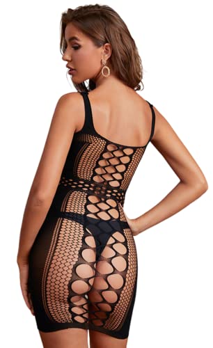 Bommi Fairy Dames Body Sexy Sheer Mesh Strass Bezet Bodysuit Bodysuit Elegante Jumpsuit Bodystockings Mini Jurk Badydoll… - Afbeelding 3