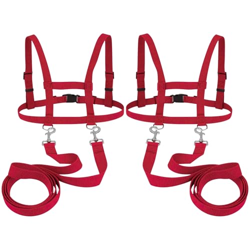 2 Stück Pferdeleine Zum Spielen Für Kinder, Pferdegeschirr Für Kinder Zum Spielen, Pferdegeschirr, Verstellbares, Pferde Spielleine für Rollenspie, Rollenspiele