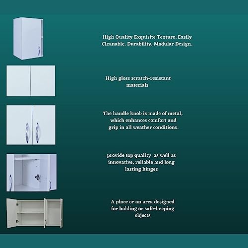 Image of SPECIALITY PANELS Wall Mounted Multipurpose Storage Cabinet with Door & Adjustable Shelves | Wooden Wall Organizer for Home Space Saving Storage Unit Termite Resistant | DIY Assembly (3 Door)