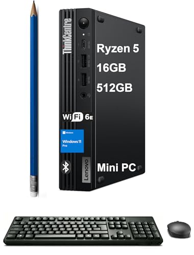 Lenovo ThinkCentre M75q Gen 5 Tiny Business Desktop (AMD Ryzen 5 8500GE ( Intel i7-12700T), 16GB DDR5, 512GB SSD, Radeon 740M Graphics) MFF, Mini PC, DisplayPort, HDMI, Ethernet, Wi-Fi 6E, Win 11 Pro