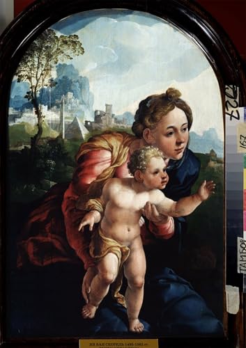 La Virgen y el Niño cuadro lienzo Jan Van Scorel decoración pared dormitorio