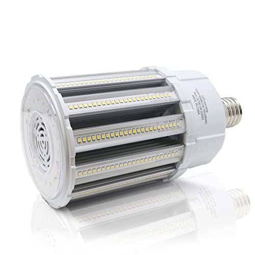 Bright Source LED Corn Light Bulb, E40, 100W, 13000lm, 360° Beam Angle, 4000K Cool White, Replaces Metal Halide/Son/HID/HPS for Large Spaces/Street/Parking/Garage/Warehouse & Factory