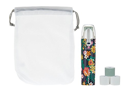 Emjoi Micro Mani Battery Operated Nail Polisher - 3 Bonus Rollers (Navy Floral)
