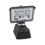 Kivivaka LED-Arbeitsleuchte, kabellos, kompatibel mit 18-V-Batterie, verstellbare Helligkeit, Taschenlampe für den Außenbereich (10,2 cm)