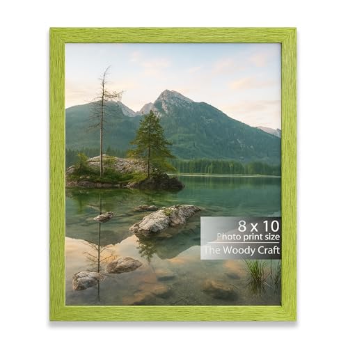 Image of Photo Frame 8x10 inch | Green Photo Frame For Wall Designed For Modern Interiors | Wall Photo Frames For Home Decoration | Wooden Frame With Sleek Finish | Photo Frames Online To Shop With Ease
