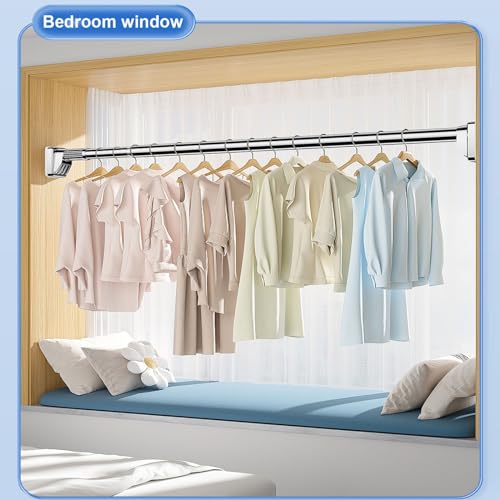 Barra de ropa para armario y baño extensible para separar estancias LWX 7