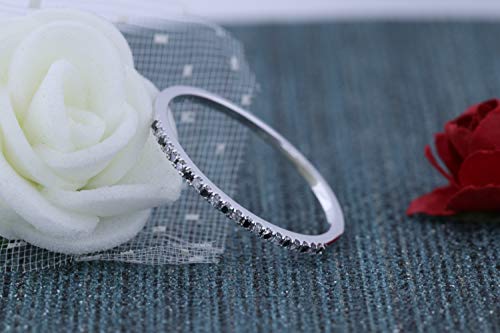 Dazzlingrock Collection 0.09 Carat (ctw) Round Black & White Alternate Diamond Dainty Stackable Wedding Band for Women in Gold3