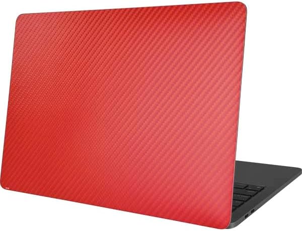 Skinit Decal Laptop Skin Compatible with MacBook Pro 13in (2020) - Red Carbon Fiber Specialty Texture Material Design