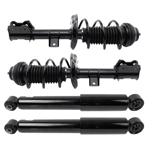 Image of TRQ Front and Rear Complete Strut Assembly & Shock Absorber Kit Complete Strut & Coil Spring Assembly for 2012-2017 Fiat 500
