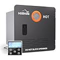 Hillhub RV Tankless Water Heater, 65,000 BTU, Max 3.9 GPM with 15 x 15 inches Black Door and Remote Controller, DC 12V, CSA Certified up to 9,800 ft, Easy Installation, Compatible with All RVs