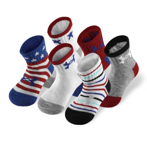 Image of Under Armour boys Multi Pack Essential Quarter Sock