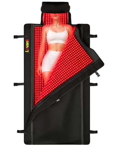 Lovank Red Light Therapy Mat for Full Body — 87.4'x33' Infrared Red Light Blanket with 2874 (660nm...