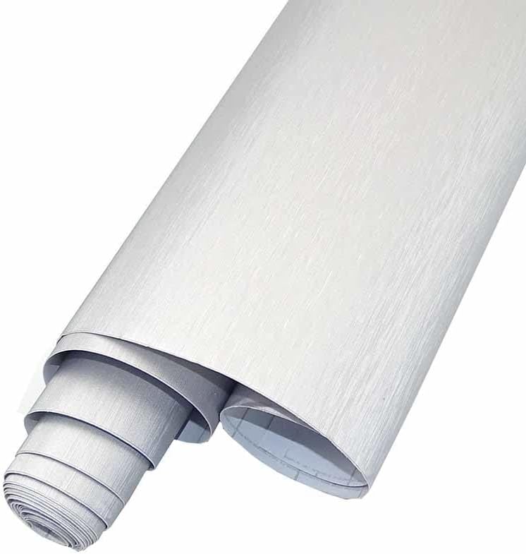 Brushed Aluminium Car Vinyl wrap vehicle Auto Wrapping sticker film (30cm x152cm) (SILVER BRUSHED)