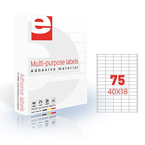 Étiquettes adhésives 40 x 18 mm haute netteté ETILASER blanc mat 500 A4