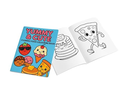 Image of Curious Minds Books Yummy and Cute Kawaii Food Coloring Book for Kids and Teens with Fun Snacks, Desserts, and Sweet Treats