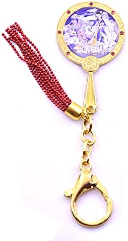 LHR trading inc Feng Shui 9-Tailed White Fox Love Mirror Keychain