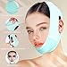 Beiskll Reusable V Line Lifting Mask with Chin Strap, V Shaped Face Mask for Sagging, Jaw Exerciser (Light Blue)