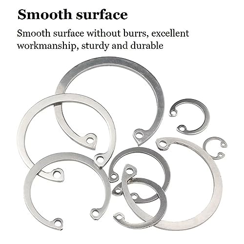 SYDARSYN Sicherungsring Innen E-Clips Sprengringe Seegering Externes C-Clips Geteilte Schnallen Unterlegscheiben M30 (20 Stück)