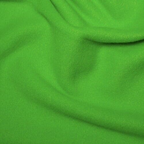 Premium Polar Fleece Fabric Material by The Metre 30 Plain Colours 149cm Wide (Lime) (Half METRE - 50 x 150cm)