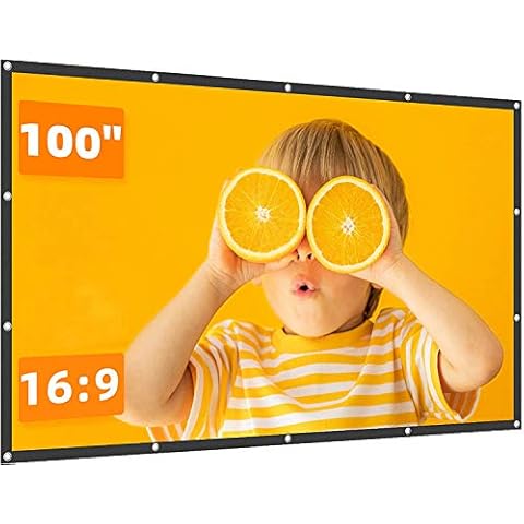 100" Portable Projector Screen, 2.21 * 1.24m Projector Screen, Washable Foldable, 4:3 Portable Foldable For Home Theater Cinema Indoor Outdoor Projector Movie Screen Cover