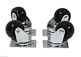RAISING ELECTRONICS 4 Pieces Server Cabinet Casters Wheels Racks Heavy Duty
