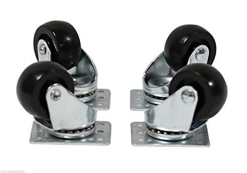 RAISING ELECTRONICS 4 Pieces Server Cabinet Casters Wheels Racks Heavy Duty