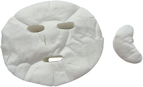 Hojas de papel precortadas de algodón para mascarillas faciales con 100 piezas de papel de máscara de ojos, papel de fibra para el cuidado de la