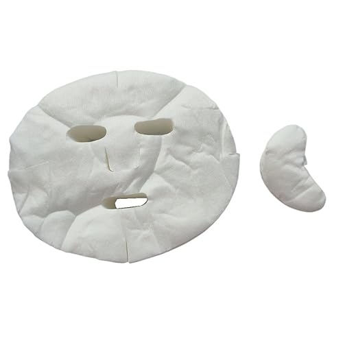 Hojas de papel precortadas de algodón para mascarillas faciales con 100 piezas de papel de máscara de ojos, papel de fibra para el cuidado de la