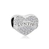 FGT Auntie Love Heart Charm Compatible with...