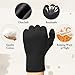 MIG4U Moisturizing Beauty Gloves Touch Screen Overnight Sleeping Glove Large for Men SPA, Dry Hands, Nighttime Lotion, UV Protection, Cosmetic Treatment,XL Black 3 Pairs