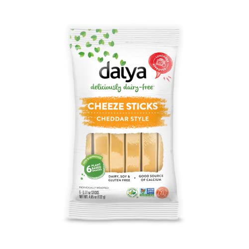 Daiya Dairy Free Cheddar Style Vegan Cheese Sticks, 4.66 Oz (Pack Of 8)