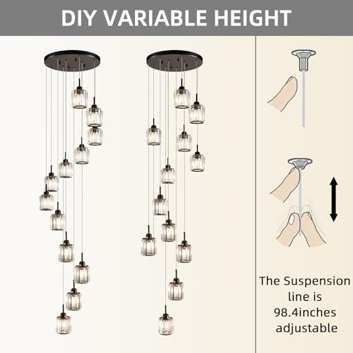 52% de descuento en candelabro negro moderno con cristales