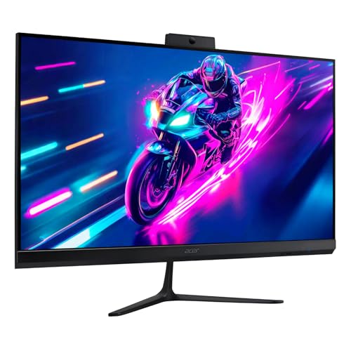 Image of Acer 27 inch FHD All-in-One Desktop Computer, 120Hz IPS Display, AMD Ryzen 7 5825U 8-Core Processor, 16GB RAM, 1TB SSD, Wi-Fi 6E, 2 MP Webcam, HDMI, USB Type-C, Wireless Keyboard & Mouse, Windows 11 Pro