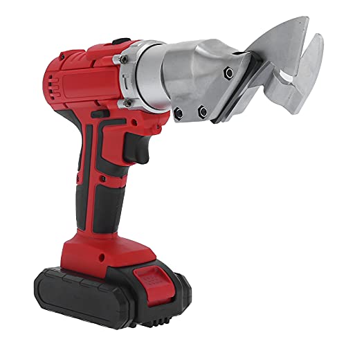 Akozon Cordless Electric Shears with LED Lighting - Versatile ABS Ome Steel Metal Cutter for Sheet Cutting, Scissors for Iron, Steel & More (US Plug)