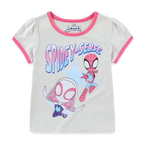 Image of Marvel Spider-Gwen Spider-Man Girls Short Sleeve T-Shirt and Shorts Set for Toddler to Big Kids