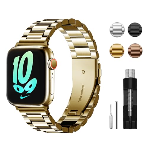 For �A�b�v���E�H�b�` �o���h 38mm 40mm 41mm 42mm(Series10) �X�e�����X�� �x���g ������� �����o���h �����������t�� apple watch SE2/SE/Series10/9/8/7/6/5/4/3/2/1�Ή��i�S�[