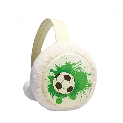 Orejeras de invierno de fútbol con texto personalizable para regalo unisex