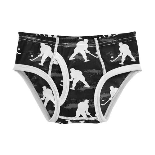 Boys' Exclusive Briefs Toddler Underwear 95% Combed Cotton Boxerbriefs 2T Hockey Player Silhouette Pattern 23