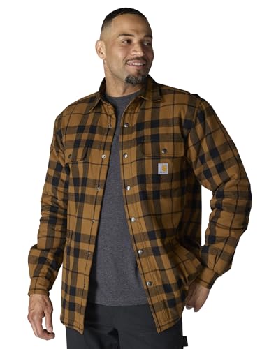 Amazon.com: Carhartt Men's Relaxed Fit Flannel Sherpa-Lined Shirt