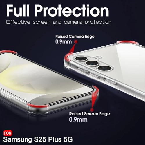 Image of TheGiftKart Crystal Clear Back Cover Case for Samsung Galaxy S25 Plus 5G | 360 Degree Protection | Shock Proof Design | Transparent Back Cover for Samsung S25 Plus 5G (PC & TPU, Transparent Bumper)