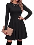 Saodimallsu – Saodimallsu Damen A-Linie Strickkleid Langarm Pulloverkleid