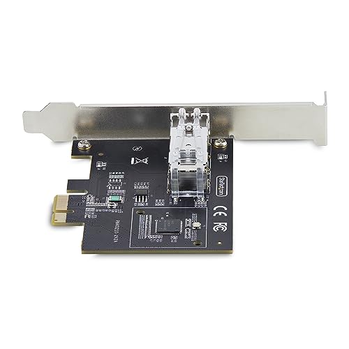 Image of StarTech 1-Port GbE SFP Network Card, 1000BASE Copper /Fiber Optic | 1GbE Controller, Single-Port Gigabit Ethernet NIC, Intel I210-IS, PCIe 2.1x 1, Desktop /Server Backplanes, P011GI-NETWORK-CARD