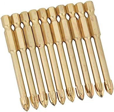 Drill Bits For Triangular Twisted Drill Bits For Carbide Hex Shank Cross Drill Bit For Ceramic Tiles - (Hole Diameter: 8mm)